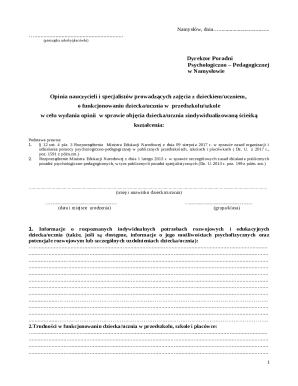 Polish Educational Opinion Form
