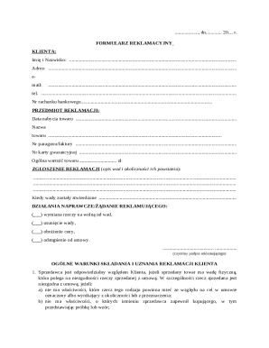 Customer Complaint Form