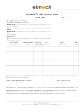 Polish Claim Form