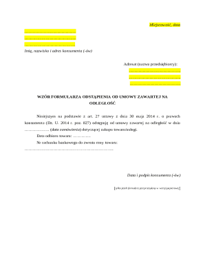 Consumer Right of Withdrawal Form