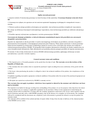 Goods Claim Protocol Form