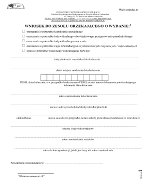 Poland Special Education Request Form