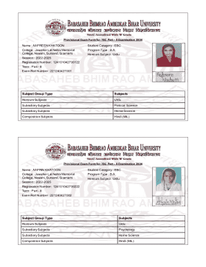 Provisional Exam Form for TDC Part II Examination 2024