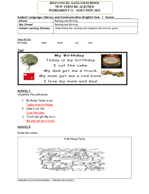 Fijian Language Worksheet 1