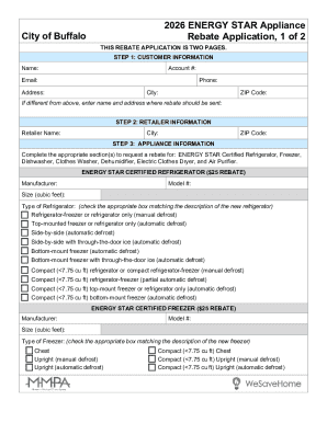 2026 ENERGY STAR Appliance Rebate Application