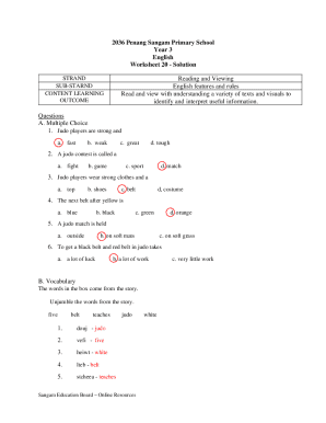 Year 3 English Worksheet 20
