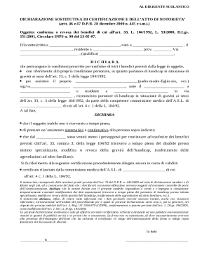 Dichiarazione Sostitutiva di Certificazione