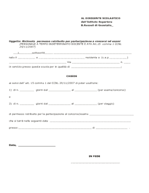 Permesso Retribuito Request Form