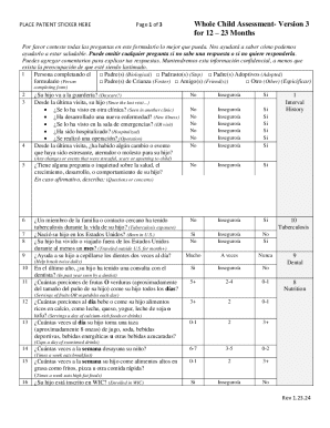 Whole Child Assessment Form