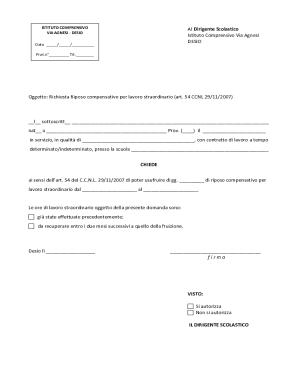 Richiesta Riposo Compensativo