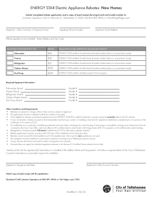 ENERGY STAR Electric Appliance Rebate Application