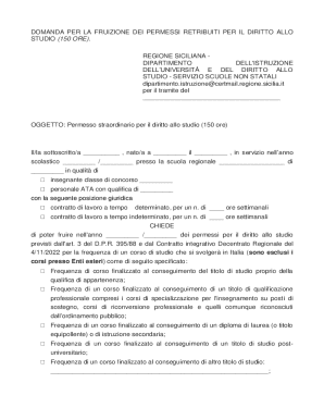 Sicilian Study Leave Request Form