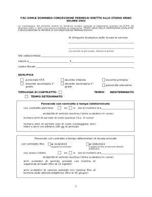 Italian Education Leave Request Form