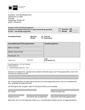 German Apprenticeship Early Exam Application
