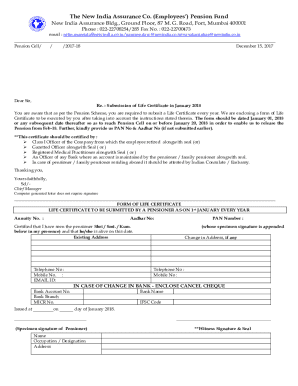Life Certificate Form