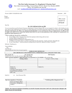 Life Certificate for Pensioners