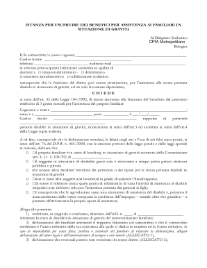 Request for Leave to Assist Family with Disability