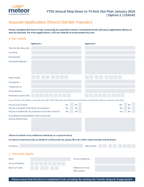 FTSE Annual Step Down to 75 Kick Out Plan Application
