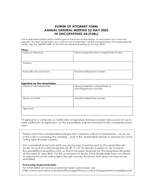 Power of Attorney Form