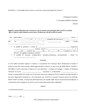 School Reentry Self-Certification Form