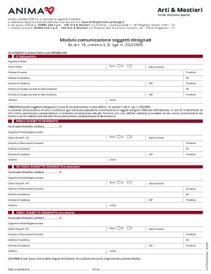 Arti & Mestieri Pension Fund Designation Form