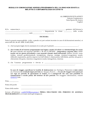 School Absence Communication Form