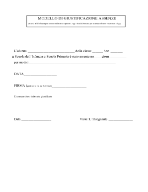 Absence Justification Form