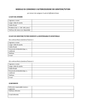Parental Consent Form for Minor Race Officials