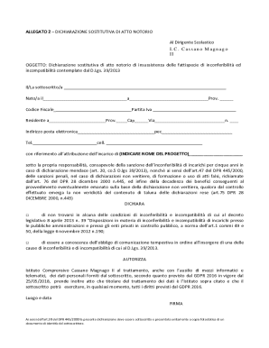 Dichiarazione Sostitutiva Atto Notorio