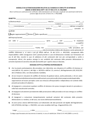 Conflict of Interest Self-Declaration Form