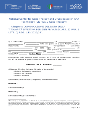 EU Beneficial Ownership Communication Form