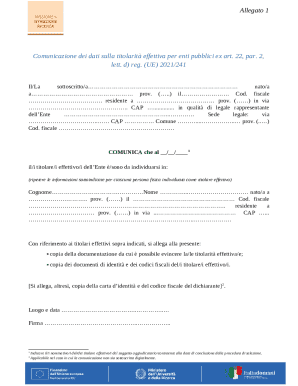 EU Beneficial Ownership Communication Form