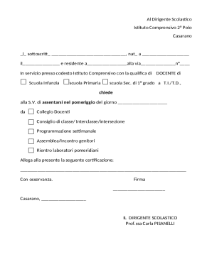 Teacher Absence Request Form
