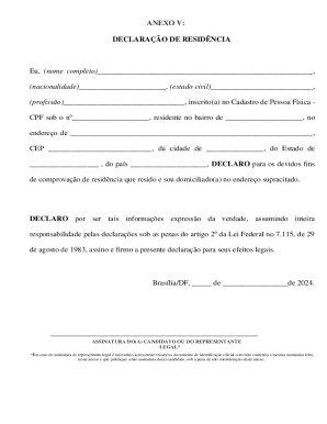 Residence Declaration Form