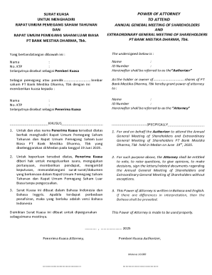 Power of Attorney for Shareholder Meetings