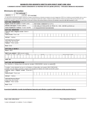 SEPA Direct Debit Mandate
