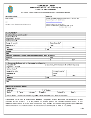 TARI Waste Tax Rateization Request
