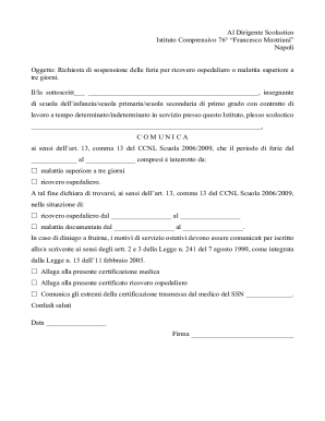 Teacher Vacation Suspension Request Form