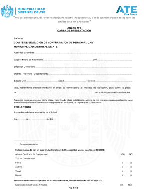 Peru Employment Application Forms