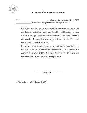 Simple Affidavit Declaration