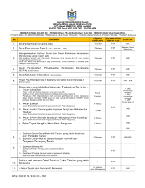 Malaysia Building Plan Application Checklist