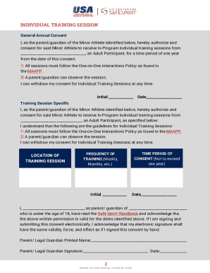 Minor Athlete General Consent Form