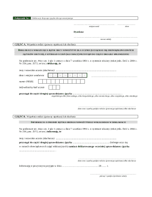 Foreign Language Declaration Form