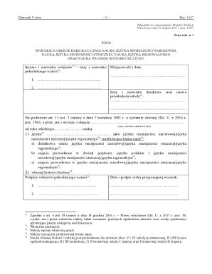 Polish Minority Language Education Request Form