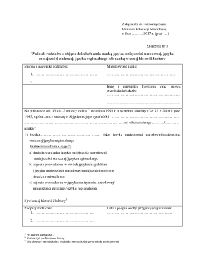 Poland Minority Language Education Request Form