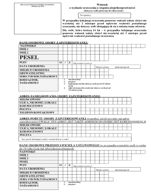 Polish Disability Assessment Application Form