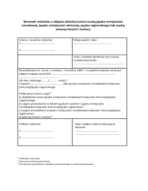 Parental Request for Minority Language Education