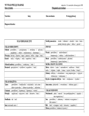 Nursing Interview Form