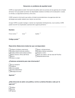 Racial Equity Complaint Form