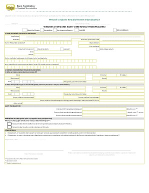 Debit Card Application Form